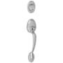 Schlage Plymouth Single Cylinder Exterior Entrance Handleset from the F-Series Satin Chrome