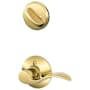 Schlage Accent Left Handed Single Cylinder Interior Pack - Exterior Handleset Sold Separately Polished Brass