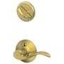 Schlage Accent Left Handed Single Cylinder Interior Pack - Exterior Handleset Sold Separately Satin Brass