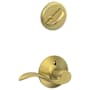 Schlage Accent Right Handed Single Cylinder Interior Pack - Exterior Handleset Sold Separately Satin Brass