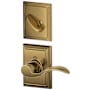 Schlage Accent Left Handed Single Cylinder Interior Pack with Decorative Addison Trim - Exterior Handleset Sold Separately Antique Brass