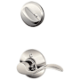 Schlage Accent Left Handed Single Cylinder Interior Pack - Exterior Handleset Sold Separately Polished Nickel