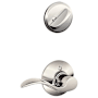 Schlage Accent Right Handed Single Cylinder Interior Pack - Exterior Handleset Sold Separately Polished Nickel