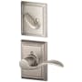 Schlage Accent Left Handed Single Cylinder Interior Pack with Decorative Addison Trim - Exterior Handleset Sold Separately Satin Nickel