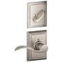 Schlage Accent Right Handed Single Cylinder Interior Pack with Decorative Addison Trim - Exterior Handleset Sold Separately Satin Nickel
