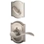 Schlage Accent Left Handed Single Cylinder Interior Pack with Decorative Camelot Trim - Exterior Handleset Sold Separately Satin Nickel
