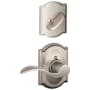 Schlage Accent Right Handed Single Cylinder Interior Pack with Decorative Camelot Trim - Exterior Handleset Sold Separately Satin Nickel