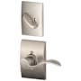 Schlage Accent Left Handed Single Cylinder Interior Pack with Decorative Century Trim - Exterior Handleset Sold Separately Satin Nickel