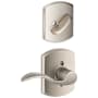 Schlage Accent Right Handed Single Cylinder Interior Pack with Decorative Greenwich Trim - Exterior Handleset Sold Separately Satin Nickel