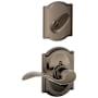 Schlage Accent Right Handed Single Cylinder Interior Pack with Decorative Camelot Trim - Exterior Handleset Sold Separately Antique Pewter