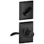 Schlage Accent Right Handed Single Cylinder Interior Pack with Decorative Addison Trim - Exterior Handleset Sold Separately Matte Black