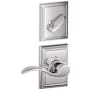 Schlage Accent Right Handed Single Cylinder Interior Pack with Decorative Addison Trim - Exterior Handleset Sold Separately Bright Chrome