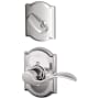 Schlage Accent Left Handed Single Cylinder Interior Pack with Decorative Camelot Trim - Exterior Handleset Sold Separately Bright Chrome