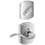 Schlage Accent Right Handed Single Cylinder Interior Pack with Decorative Greenwich Trim - Exterior Handleset Sold Separately Bright Chrome