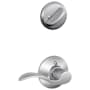 Schlage Accent Right Handed Single Cylinder Interior Pack - Exterior Handleset Sold Separately Satin Chrome