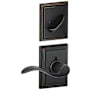 Schlage Accent Right Handed Single Cylinder Interior Pack with Decorative Addison Trim - Exterior Handleset Sold Separately Aged Bronze