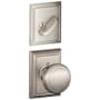 Schlage Andover Single Cylinder Interior Pack with Decorative Addison Trim - Exterior Handleset Sold Separately Satin Nickel
