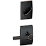 Schlage Broadway Single Cylinder Interior Pack with Decorative Century Trim - Exterior Handleset Sold Separately Aged Bronze