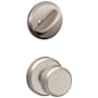 Schlage Bowery Single Cylinder Interior Pack Knob Set with Deadbolt Trim and Decorative Greyson Rose - Exterior Handleset Sold Separately Satin Nickel