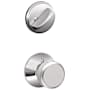 Schlage Bowery Single Cylinder Interior Pack - Exterior Handleset Sold Separately Polished Chrome