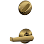 Schlage Elan Residential Single Cylinder Keyed Entry Interior Pack with Trim Antique Brass