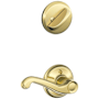 Schlage Flair Right Handed Single Cylinder Interior Pack - Exterior Handleset Sold Separately Polished Brass