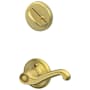 Schlage Flair Left Handed Single Cylinder Interior Pack - Exterior Handleset Sold Separately Satin Brass