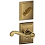 Schlage Flair Right Handed Single Cylinder Interior Pack with Decorative Addison Trim - Exterior Handleset Sold Separately Antique Brass