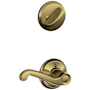 Schlage Flair Right Handed Single Cylinder Interior Pack - Exterior Handleset Sold Separately Antique Brass