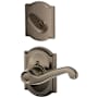 Schlage Flair Left Handed Single Cylinder Interior Pack with Decorative Camelot Trim - Exterior Handleset Sold Separately Antique Pewter