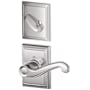 Schlage Flair Left Handed Single Cylinder Interior Pack with Decorative Addison Trim - Exterior Handleset Sold Separately Bright Chrome