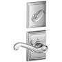 Schlage Flair Right Handed Single Cylinder Interior Pack with Decorative Addison Trim - Exterior Handleset Sold Separately Bright Chrome