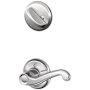 Schlage Flair Left Handed Single Cylinder Interior Pack - Exterior Handleset Sold Separately Bright Chrome