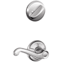 Schlage Flair Right Handed Single Cylinder Interior Pack - Exterior Handleset Sold Separately Bright Chrome