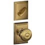 Schlage Georgian Single Cylinder Interior Pack with Decorative Addison Trim - Exterior Handleset Sold Separately Antique Brass