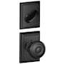 Schlage Georgian Single Cylinder Interior Pack with Decorative Addison Trim - Exterior Handleset Sold Separately Matte Black