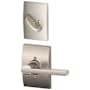 Schlage Latitude Single Cylinder Interior Pack with Decorative Century Trim - Exterior Handleset Sold Separately Satin Nickel