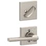 Schlage Latitude Lever Single Cylinder Keyed Entry Interior Pack with Collins Trim - Exterior Handleset Sold Separately Satin Nickel