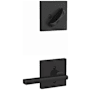 Schlage Latitude Lever Single Cylinder Keyed Entry Interior Pack with Collins Trim - Exterior Handleset Sold Separately Matte Black