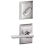 Schlage Latitude Single Cylinder Interior Pack with Addison Rose from the F-Series - Exterior Handleset Sold Separately Polished Chrome