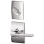Schlage Latitude Single Cylinder Interior Pack with Decorative Century Trim - Exterior Handleset Sold Separately Bright Chrome