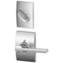 Schlage Latitude Single Cylinder Interior Pack with Decorative Century Trim - Exterior Handleset Sold Separately Satin Chrome