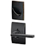 Schlage Latitude Single Cylinder Interior Pack with Decorative Century Trim - Exterior Handleset Sold Separately Aged Bronze