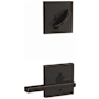 Schlage Latitude Lever Single Cylinder Keyed Entry Interior Pack with Collins Trim - Exterior Handleset Sold Separately Aged Bronze