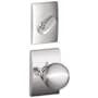 Schlage Orbit Single Cylinder Interior Pack with Decorative Century Trim - Exterior Handleset Sold Separately Bright Chrome