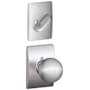 Schlage Orbit Single Cylinder Interior Pack with Decorative Century Trim - Exterior Handleset Sold Separately Satin Chrome