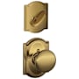 Schlage Plymouth Single Cylinder Interior Pack with Decorative Camelot Trim - Exterior Handleset Sold Separately Antique Brass
