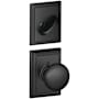 Schlage Plymouth Single Cylinder Interior Pack with Decorative Addison Trim - Exterior Handleset Sold Separately Matte Black