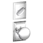 Schlage Plymouth Single Cylinder Interior Pack with Decorative Addison Trim - Exterior Handleset Sold Separately Bright Chrome