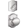Schlage Plymouth Single Cylinder Interior Pack with Decorative Camelot Trim - Exterior Handleset Sold Separately Bright Chrome